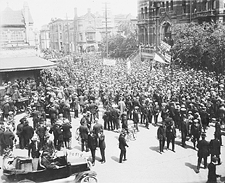 Street scene during the Winnipeg General Strike