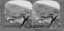 Postcards go stereo: Typical Labrador fishing village near Battle Harbour, ca. 1900-1920, by the Keystone View Company