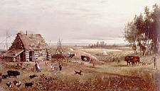 A settler's home near Carberry, Manitoba, ca. 1887, by Edward Roper