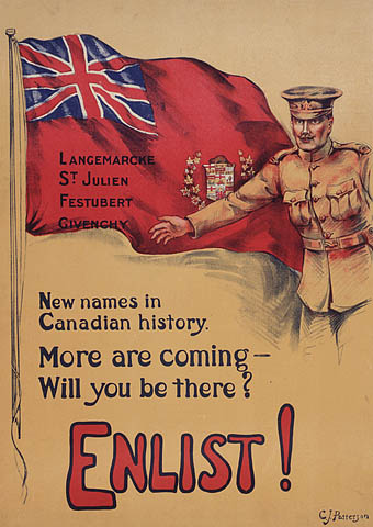 Canada and the First World War. English poster - Ernest Nelson - We were 