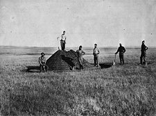 Sappers building a boundary mound, ca. 1873