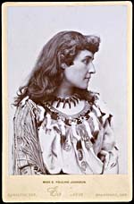 Sepia photograph of a long-haired woman in profile