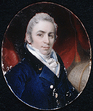 Miniature of Joseph Bouchette, 1815, by John Cox Dillman Engleheart