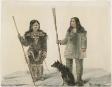 Sketch of Eskimos, 1826, by Viscount de Barde