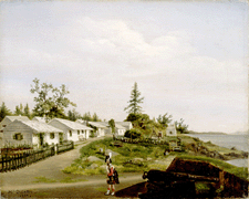 The quarantine station at Grosse Île, 1850, Henri Delattre