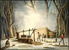 Sugaring off in Lower Canada, ca. 1837, by Philip John Bainbrigge