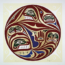 Kwagiutl Family Portrait, 1991, by David Neel