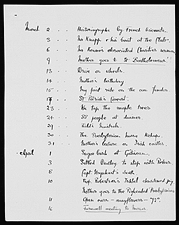 List of "principal events," 1898, by Marjorie, daughter of Lord and Lady Aberdeen