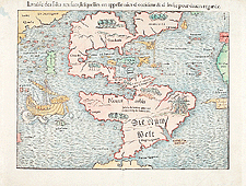 Western hemisphere, 1540, by Sebastian Munster