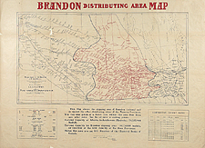 Distribution of grain elevators in the Brandon area