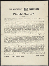 Territoires du Nord-Ouest, proclamation, 1869