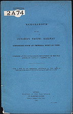 Memorandum on the Canadian Pacific Railway from an Imperial perspective