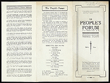The People's Forum program of speakers for the 1914-1915 season