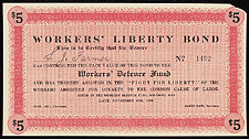 Obligation de la liberté des travailleurs émise par le fonds de défense des travailleurs, Winnipeg, 1919