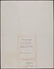 Proclamationn extending a pardon to the participants in the 1870 rebellion (Back)