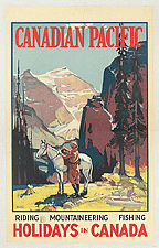 Poster advertising holidays in western Canada