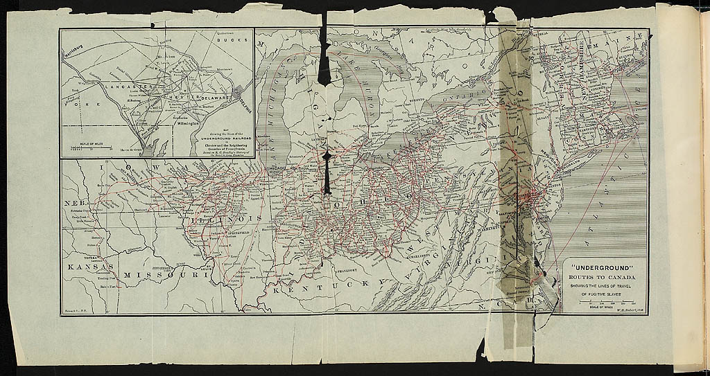 Map of the Underground Railroad