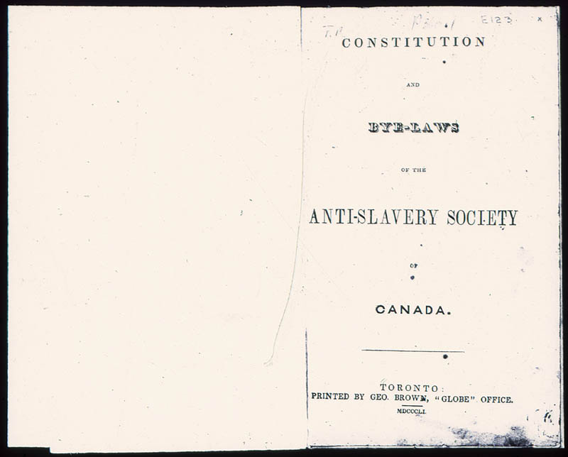 Title page of Constitution and Bye-Laws