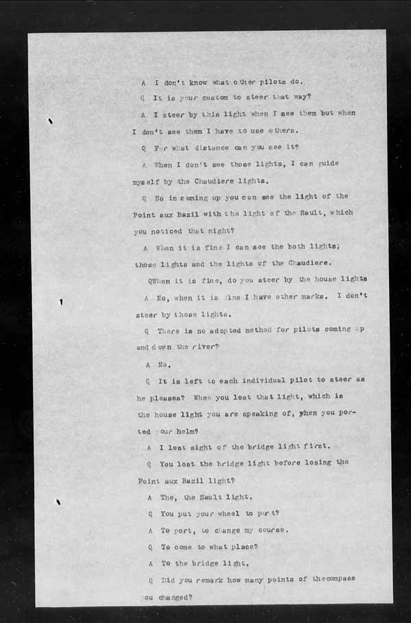 Wrecks, Casualties and Salvage - Formal Investigations - S.S. INISHOWEN HEAD