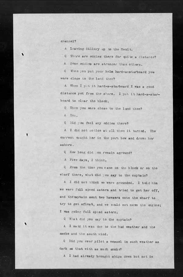 Wrecks, Casualties and Salvage - Formal Investigations - S.S. INISHOWEN HEAD