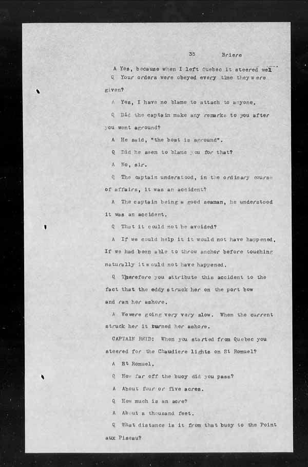 Wrecks, Casualties and Salvage - Formal Investigations - S.S. INISHOWEN HEAD