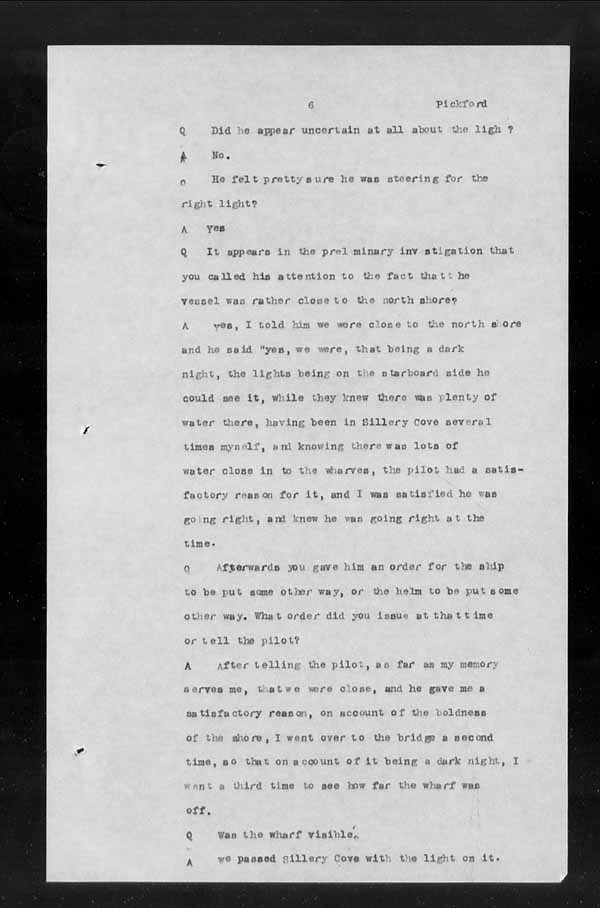 Wrecks, Casualties and Salvage - Formal Investigations - S.S. INISHOWEN HEAD