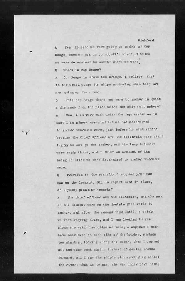 Wrecks, Casualties and Salvage - Formal Investigations - S.S. INISHOWEN HEAD