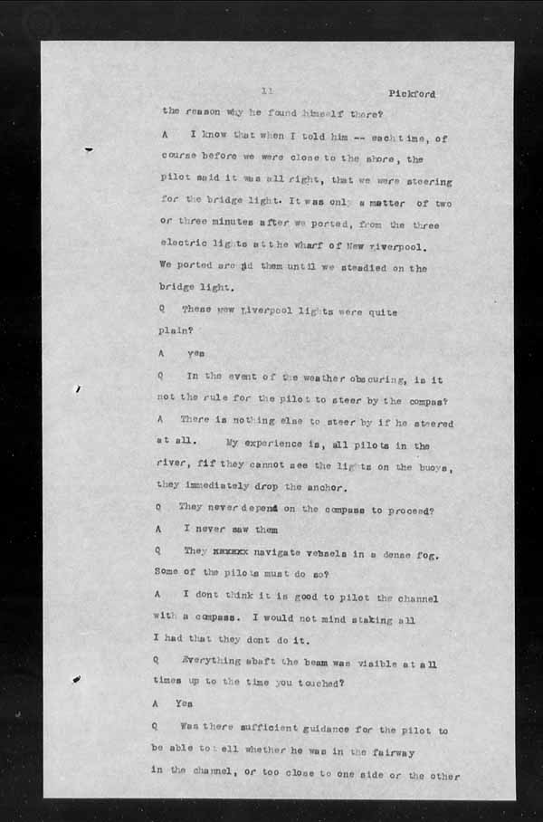 Wrecks, Casualties and Salvage - Formal Investigations - S.S. INISHOWEN HEAD