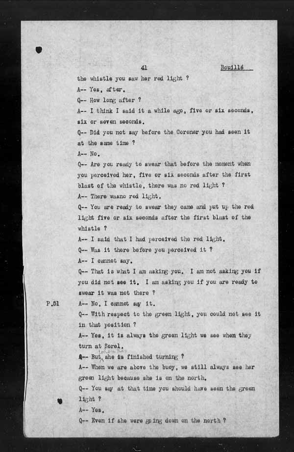 Wrecks, Casualties and Salvage - Formal Investigations - Collision Between S.S. CAPE BRETON and S.S. CANADA