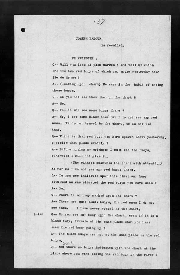 Wrecks, Casualties and Salvage - Formal Investigations - Collision Between S.S. CAPE BRETON and S.S. CANADA
