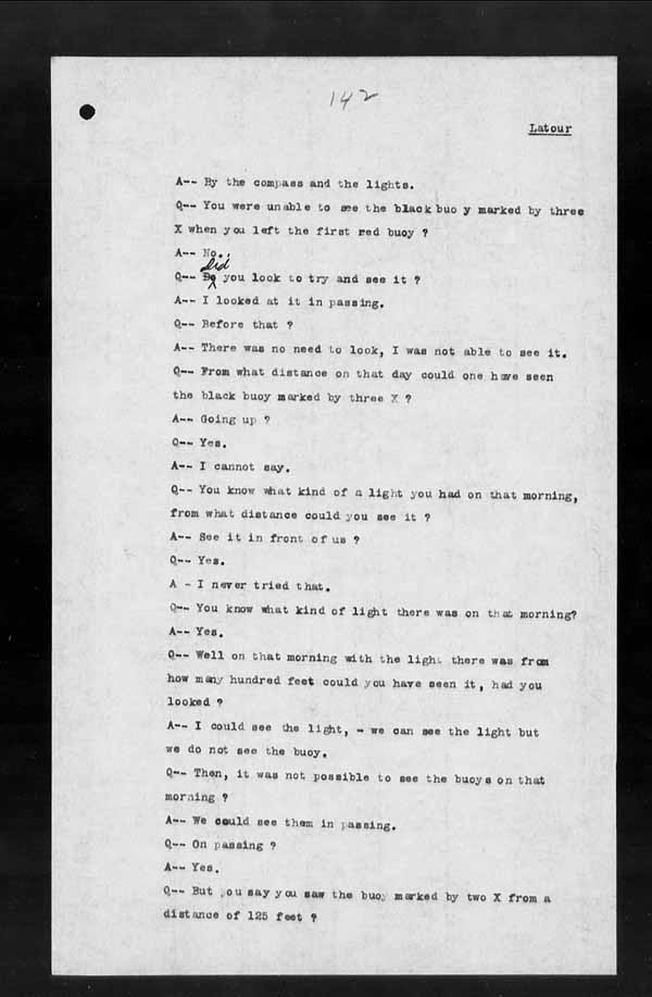 Wrecks, Casualties and Salvage - Formal Investigations - Collision Between S.S. CAPE BRETON and S.S. CANADA