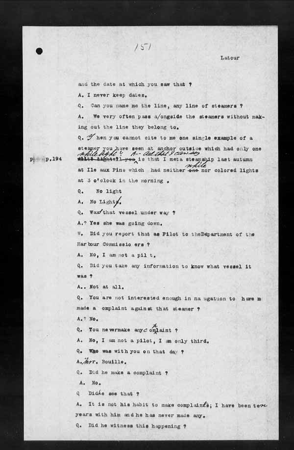 Wrecks, Casualties and Salvage - Formal Investigations - Collision Between S.S. CAPE BRETON and S.S. CANADA