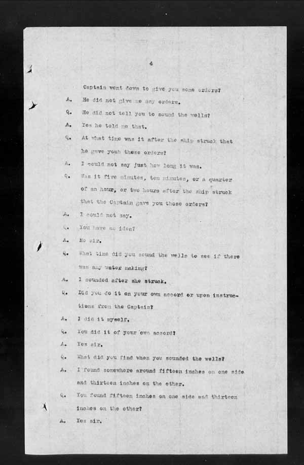 Wrecks, Casualties and Salvage - Formal Investigations - S.S. CAMPANA