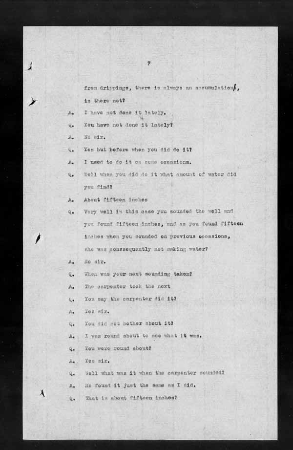 Wrecks, Casualties and Salvage - Formal Investigations - S.S. CAMPANA