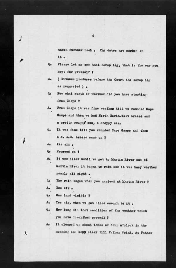 Wrecks, Casualties and Salvage - Formal Investigations - S.S. CAMPANA