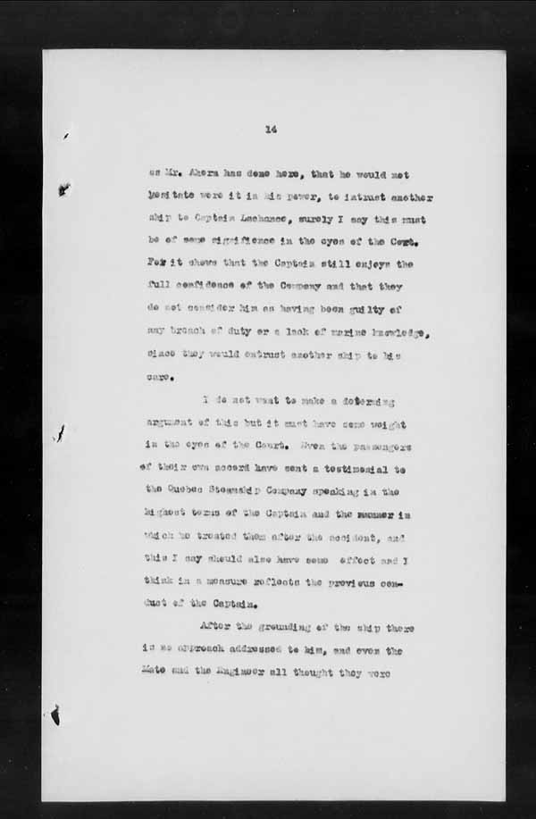 Wrecks, Casualties and Salvage - Formal Investigations - S.S. CAMPANA