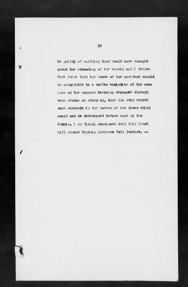Wrecks, Casualties and Salvage - Formal Investigations - S.S. CAMPANA