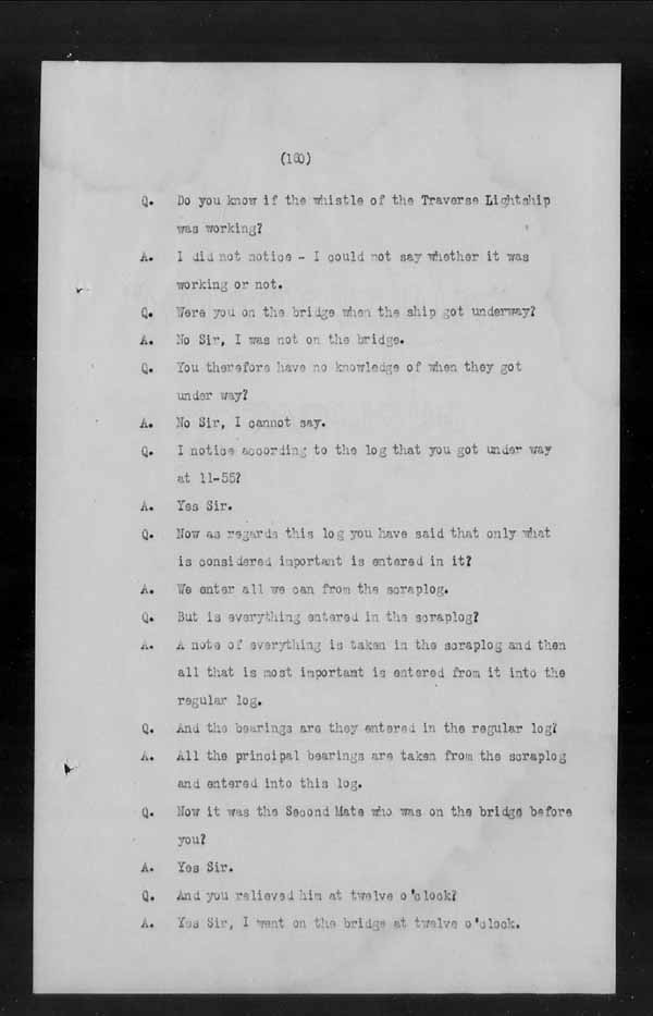 Wrecks, Casualties and Salvage - Formal Investigations - Collision Between S.S. GENERAL WOLFE and S.S. ARANMORE