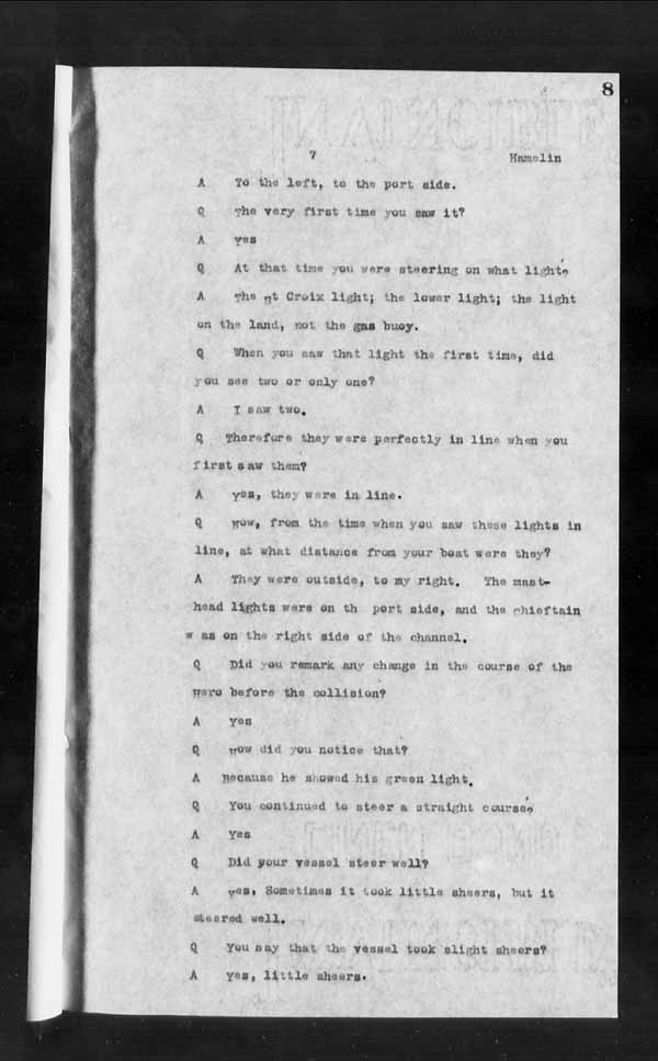 Wrecks, Casualties and Salvage - Formal Investigations - Collision Between S.S. HERO and CHIEFTAN III