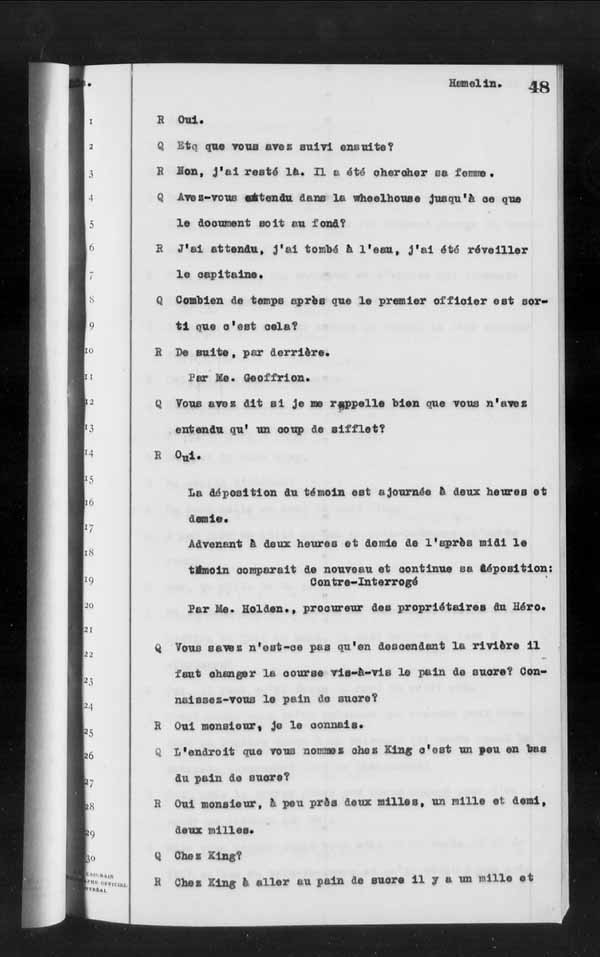 Wrecks, Casualties and Salvage - Formal Investigations - Collision Between S.S. HERO and CHIEFTAN III