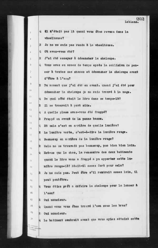 Wrecks, Casualties and Salvage - Formal Investigations - Collision Between S.S. HERO and CHIEFTAN III