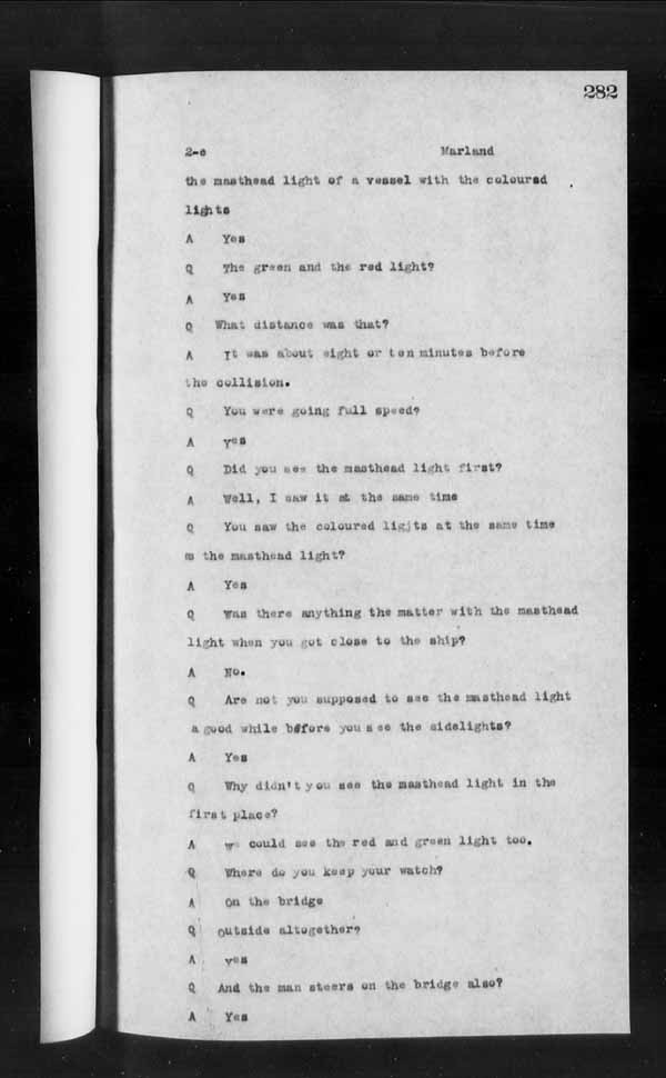 Wrecks, Casualties and Salvage - Formal Investigations - Collision Between S.S. HERO and CHIEFTAN III