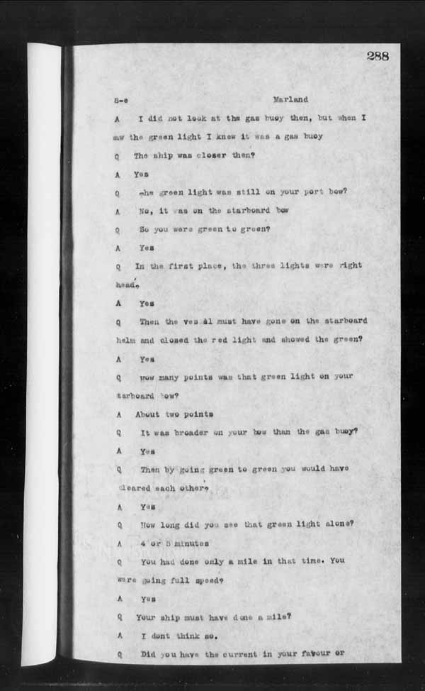 Wrecks, Casualties and Salvage - Formal Investigations - Collision Between S.S. HERO and CHIEFTAN III