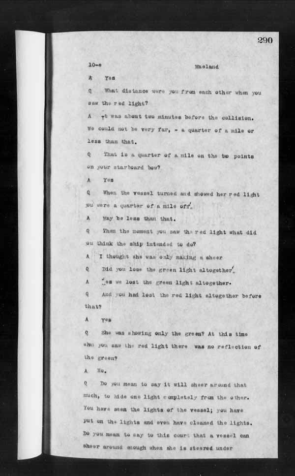 Wrecks, Casualties and Salvage - Formal Investigations - Collision Between S.S. HERO and CHIEFTAN III