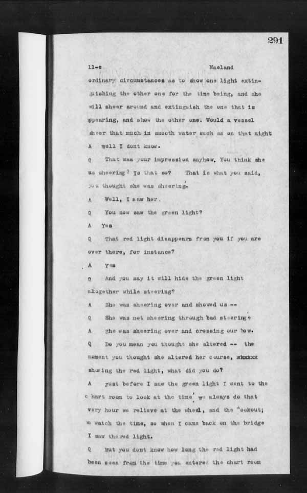 Wrecks, Casualties and Salvage - Formal Investigations - Collision Between S.S. HERO and CHIEFTAN III