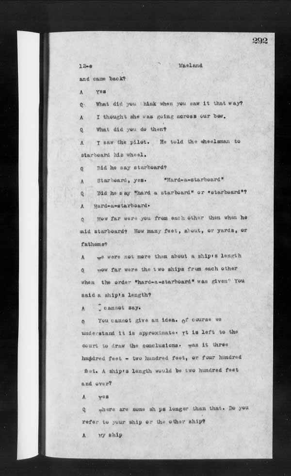 Wrecks, Casualties and Salvage - Formal Investigations - Collision Between S.S. HERO and CHIEFTAN III