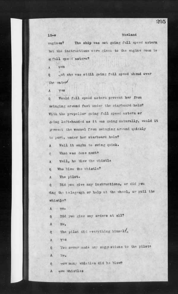 Wrecks, Casualties and Salvage - Formal Investigations - Collision Between S.S. HERO and CHIEFTAN III