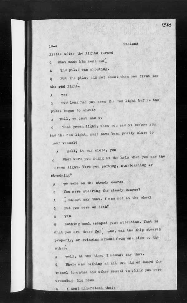 Wrecks, Casualties and Salvage - Formal Investigations - Collision Between S.S. HERO and CHIEFTAN III