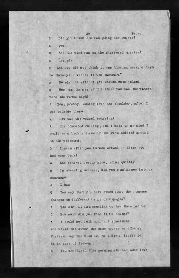 Wrecks, Casualties and Salvage - Formal Investigations - S.S. ATHABASKA