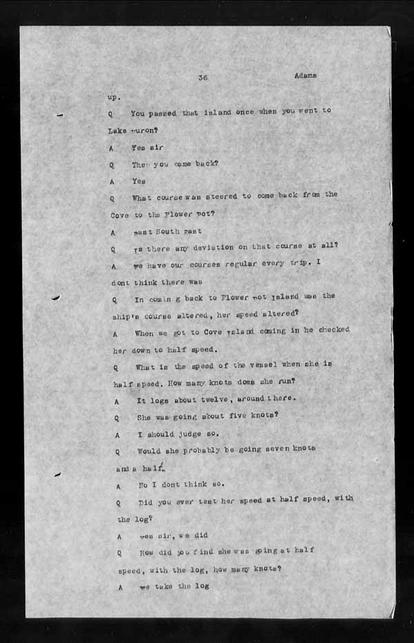 Wrecks, Casualties and Salvage - Formal Investigations - S.S. ATHABASKA